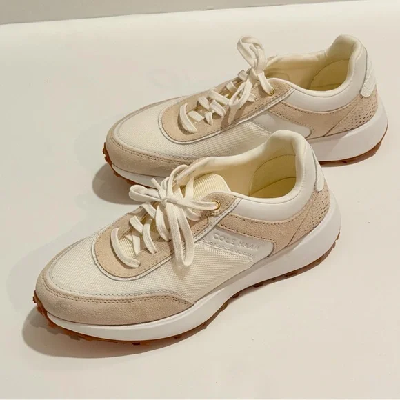Cole Haan Neutral Mesh & Suede Women's Beige and Light Pink Sneakers 7.5 - Picture 5 of 13